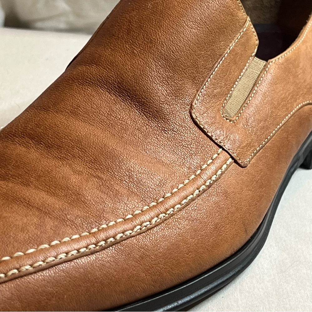 Bruno Magli Raging Collection Made in Italy Tan Leather Loafers Sz 13 Summer - Picture 6 of 16